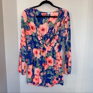 A3 Design Neon Floral Romper